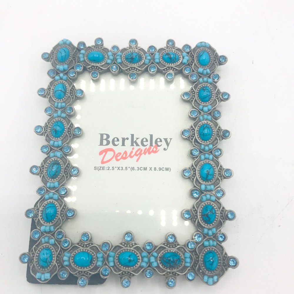 Berkley Designs Rhinestone Turquoise Frame - Picture 2 of 3